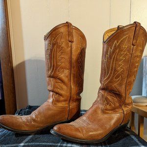 Old West Boots, Natural, Mens Size 12